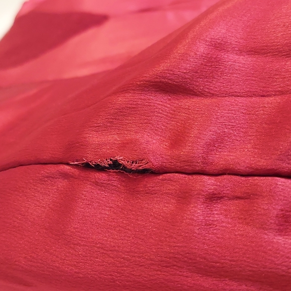 Vintage 1960s Maroon Red Knee Length Wool Coat Size Large - Picture 14 of 16